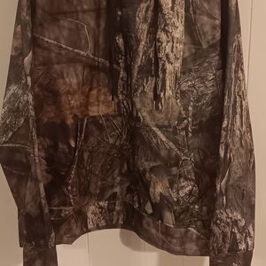 Mossy Oak Brown Camouflage Hoodie Kangaroo Pocket Mens XL